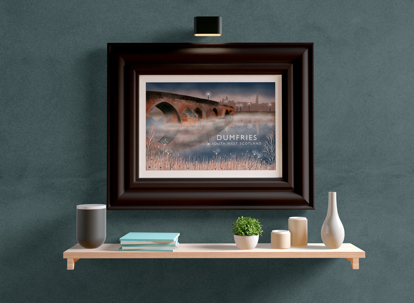 Devorgilla Bridge Dumfries | Scottish Travel Poster | Signed by artist | Giclee Art print | Dumfries print