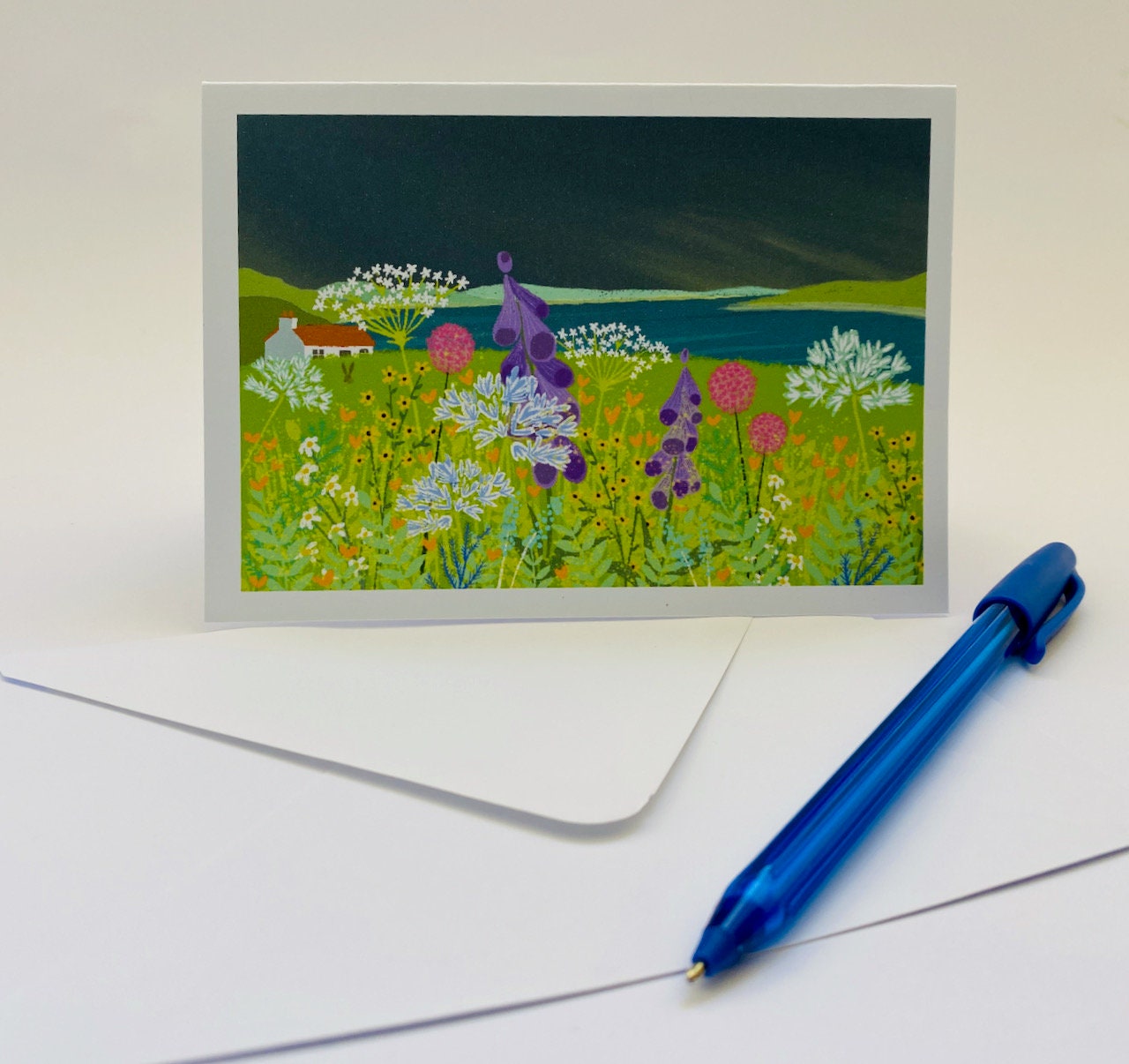 Glorious Scotland greetings Cards from original art. Pack of 4 Cards featuring original paintings by Caroline Smith. Pack No1.