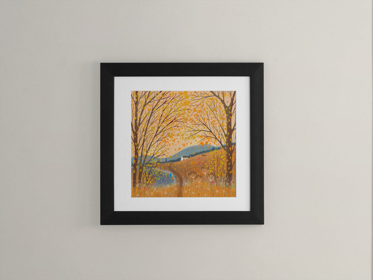 Autumn Riverbank Art Print: Signed Scottish Landscape Giclee