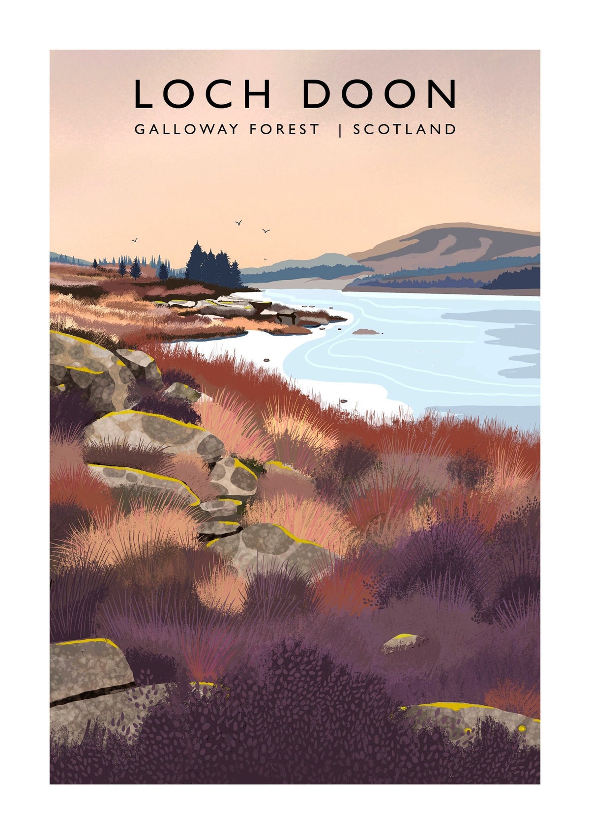 Loch Doon Art Print: Scottish Landscape, Galloway Forest