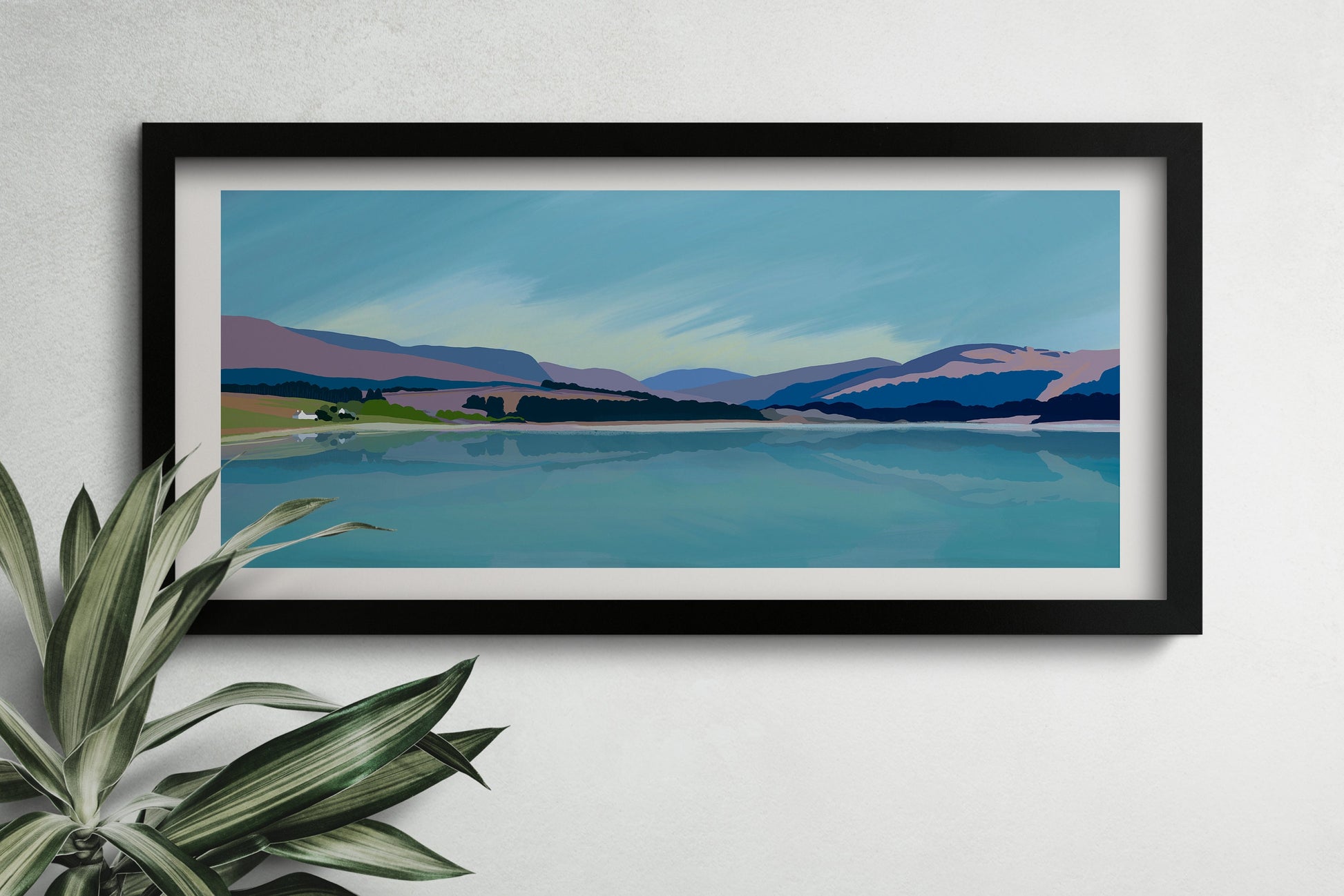 Clatteringshaws Loch - Galloway Forest Park, Giclee Art Print from an original artwork by Caroline Smith. Signed by artist