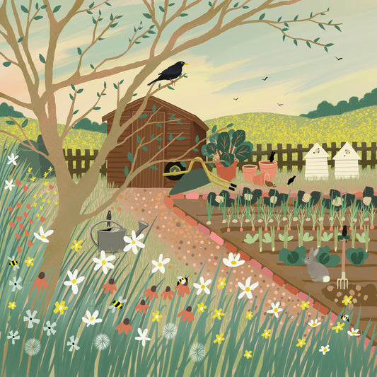 Vegetable Garden Art Print – Signed Giclee Print, Home Gift
