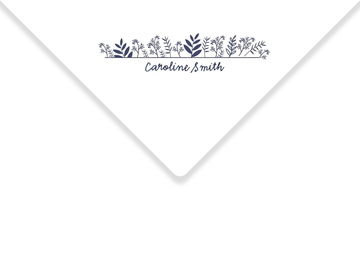 Personalised Stationery with classic blue floral design. A5 Writing paper and matching envelopes. Vintage Style Notepaper & Envelopes.