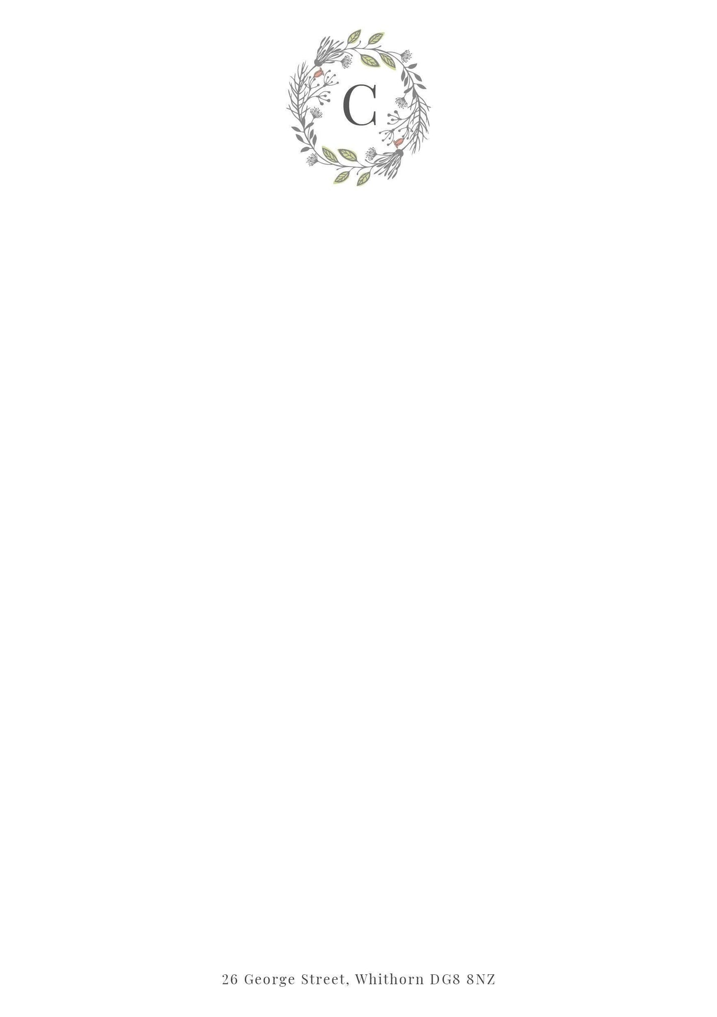 Luxury Floral Monogrammed Personalised Stationery. Letter writing paper and envelopes. Floral design. Vintage Style Notepaper and Envelopes.