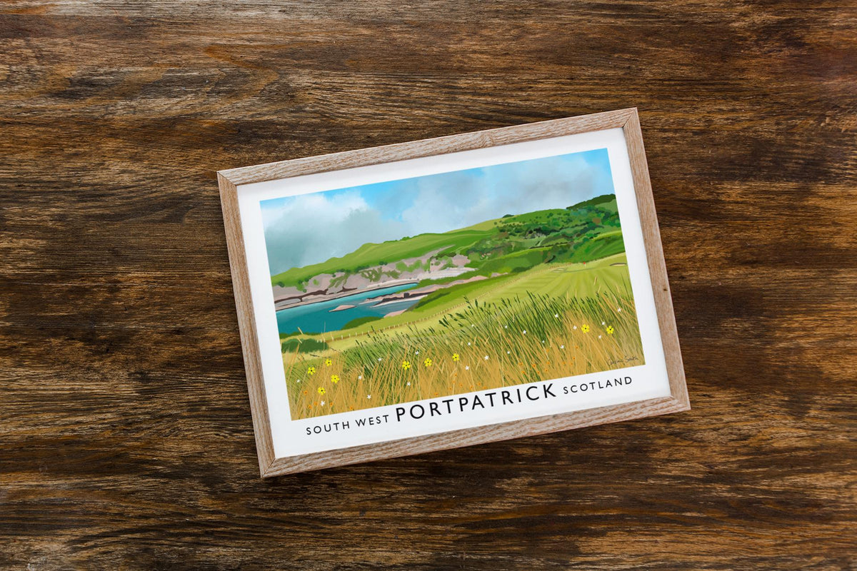 Portpatrick Golf Club, Railway Poster, Golf Art