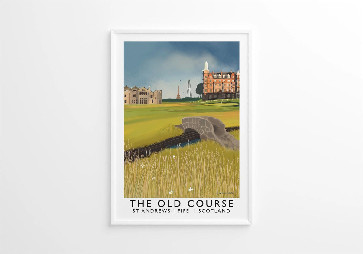 The Old Course, St Andrews, Railway Poster, Golf Art