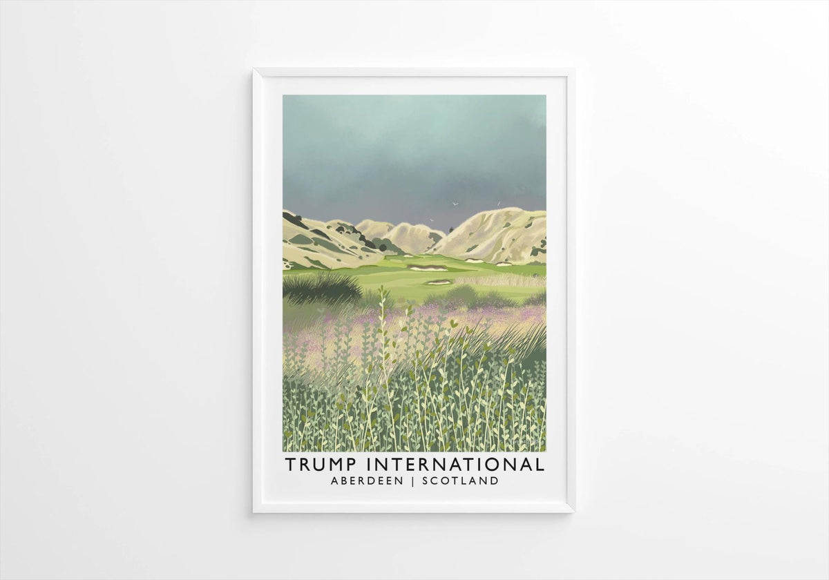 Trump International, Aberdeen, Railway Poster, Golf Art