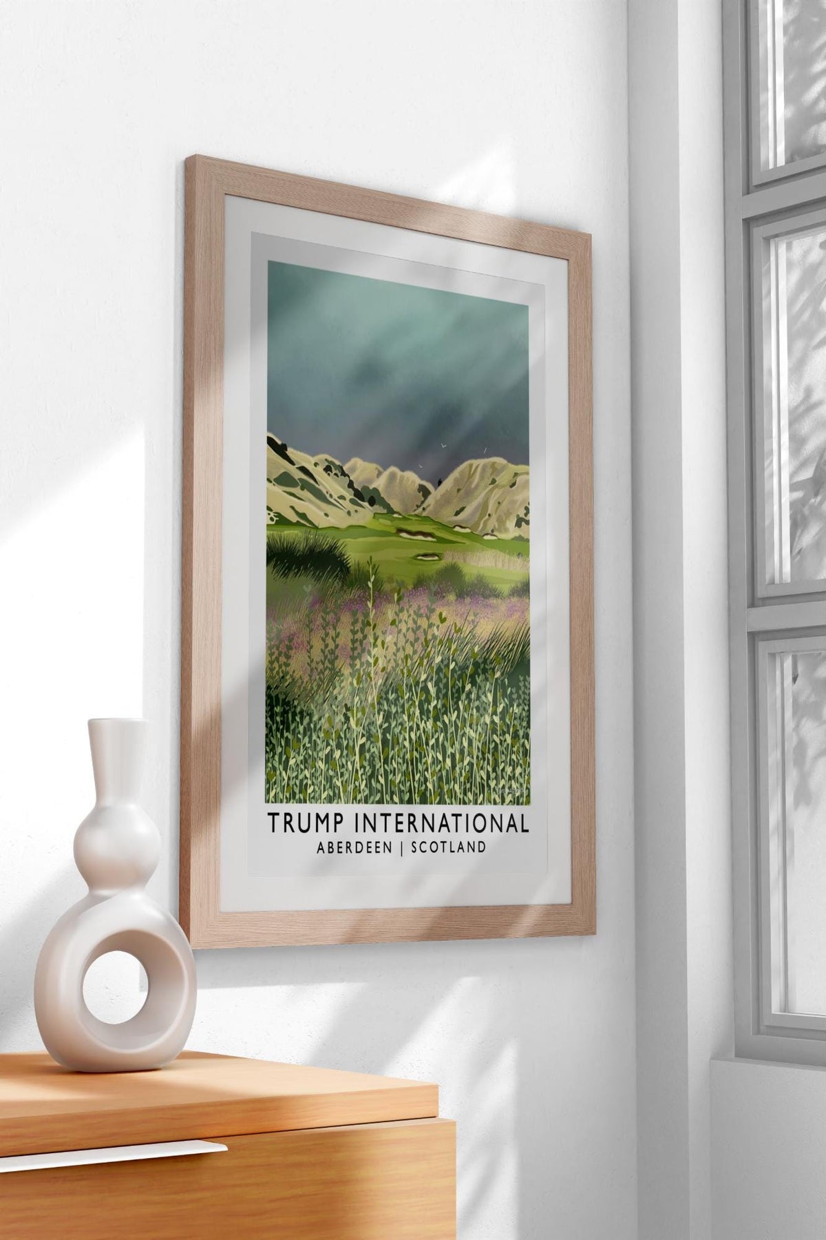 Trump International, Aberdeen, Railway Poster, Golf Art