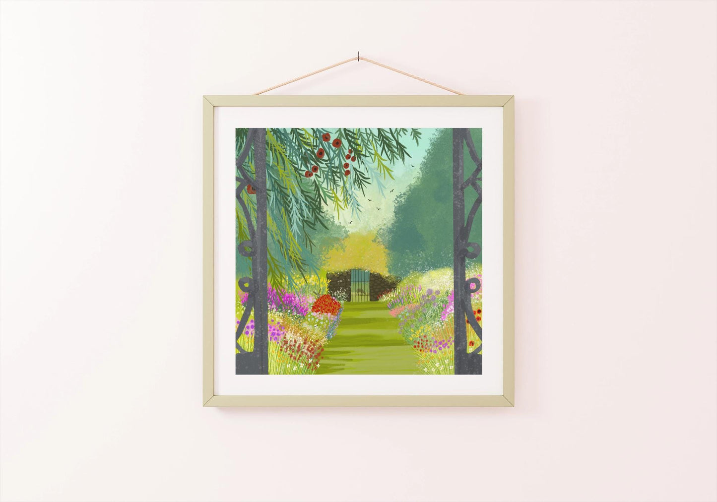 Secret Garden Art Print: Archival Giclée Print, Castle Kennedy Inspired