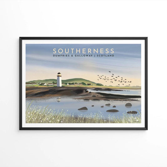 Southerness, Solway Firth - Scottish Travel Poster. Print only or Framed