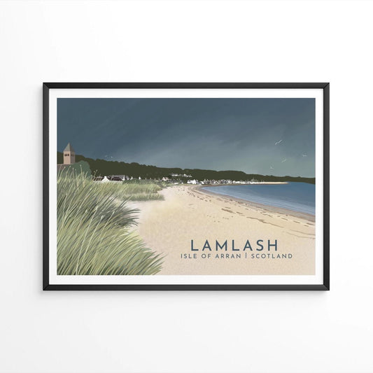 Lamlash Isle of Arran Art Print: Scottish Travel Poster
