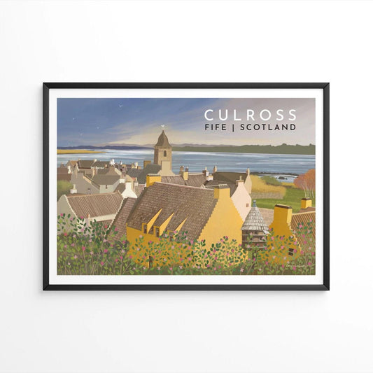 Culross, Fife, Scottish Travel Poster, Art Print, Print only or Framed