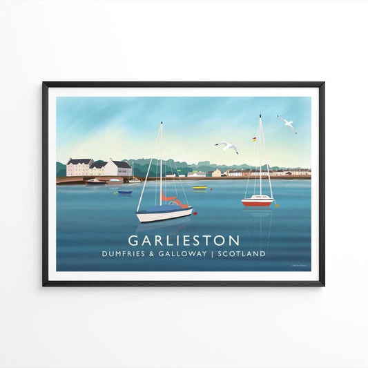 Garlieston, SW Scotland, Travel Poster - Print only or Framed - A5, A4, A3, A2, A1