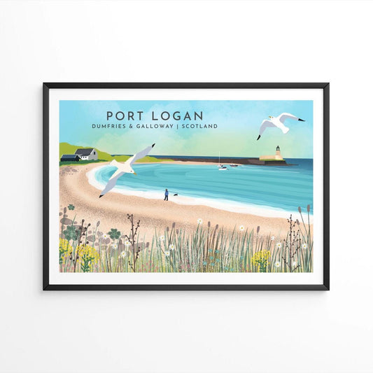 Port Logan | Rhins of Galloway | Scottish Travel Print | Scottish Landscape | Wall Art | Made in Scotland | Giclee Print signed by Artist