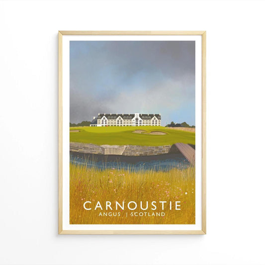 Carnoustie Golf Club, Railway Poster, Golf Art