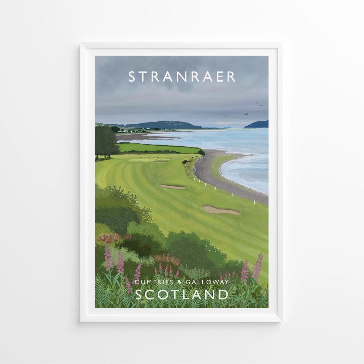 Stranraer Golf Club, South West Scotland, Railway Poster, Golf Art
