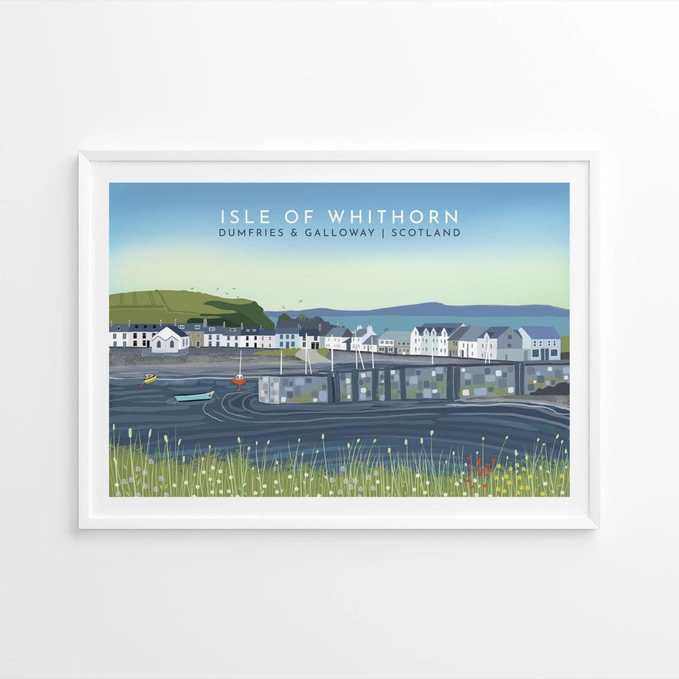 Isle of Whithorn, Dumfries & Galloway, Scotland - Travel Poster - A5, A4, A3, A2, A1 - Print only or Framed