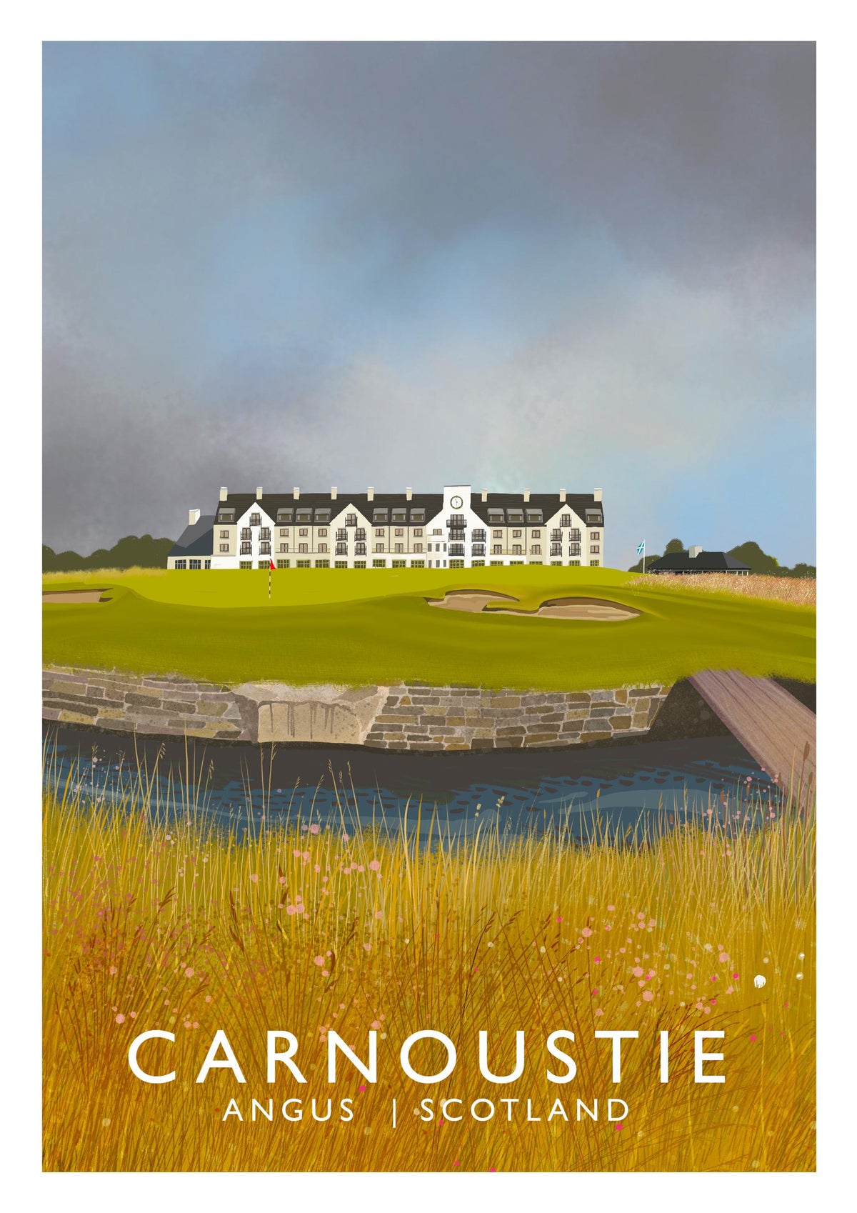 Carnoustie Golf Club, Railway Poster, Golf Art