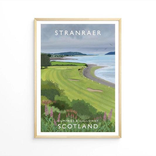 Stranraer Golf Club, South West Scotland, Railway Poster, Golf Art