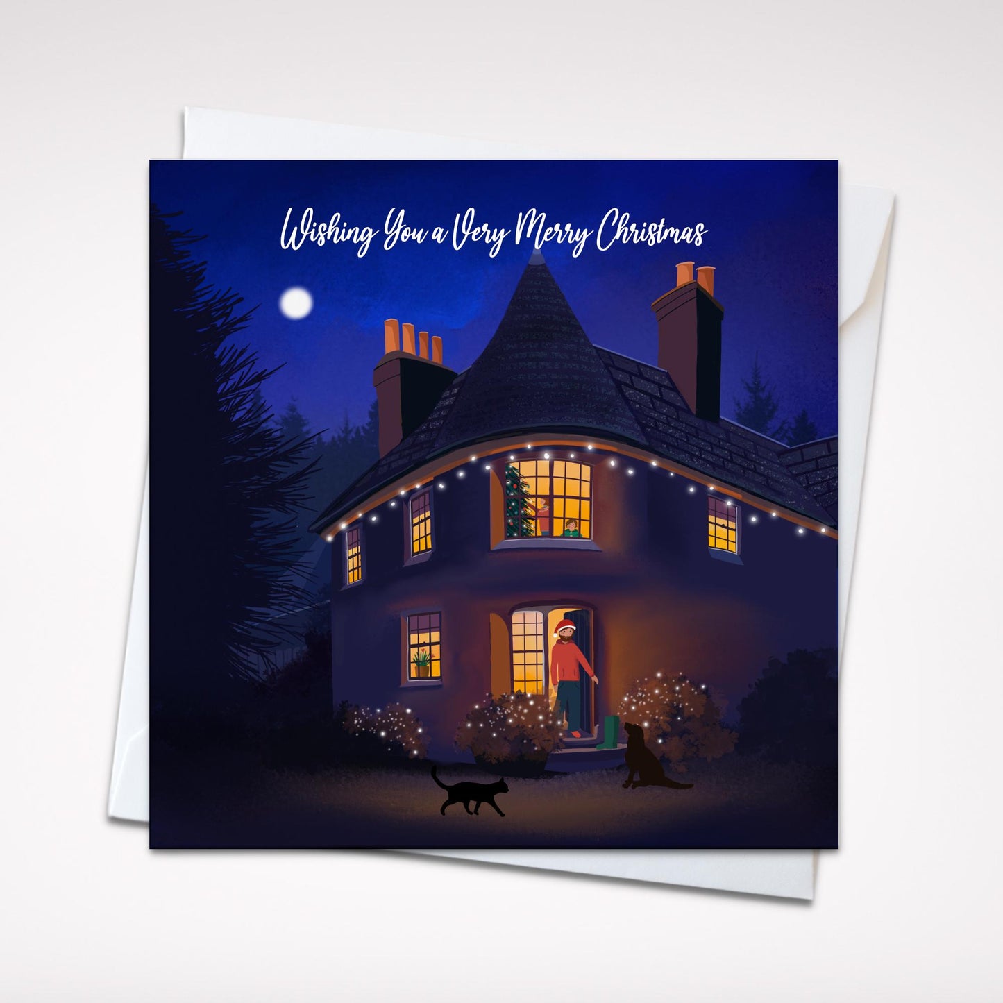 Highland Estate - The Lodge, Christmas Card. Personalised Christmas Card