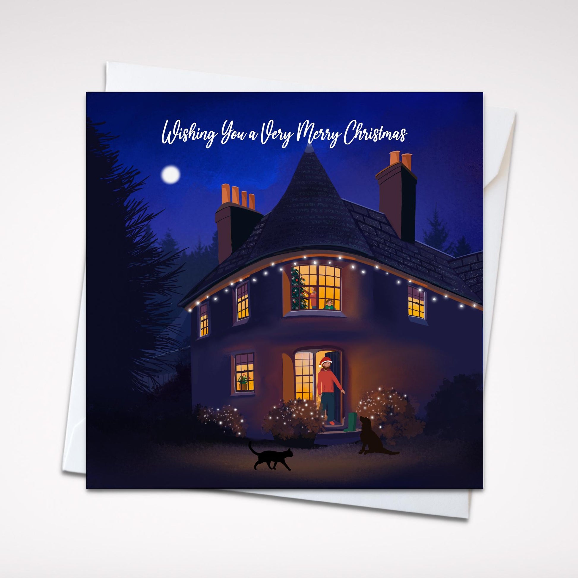 Highland Estate - The Lodge, Christmas Card. Personalised Christmas Card