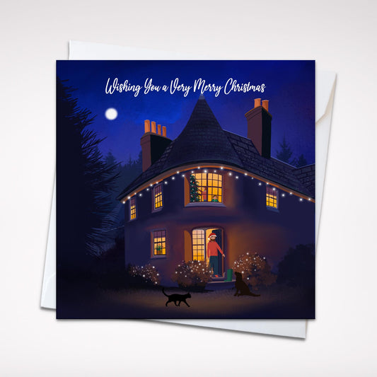 Highland Estate - The Lodge, Christmas Card. Personalised Christmas Card