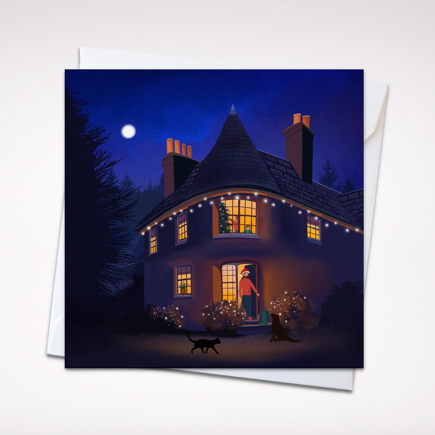 Highland Estate - The Lodge, Christmas Card. Personalised Christmas Card