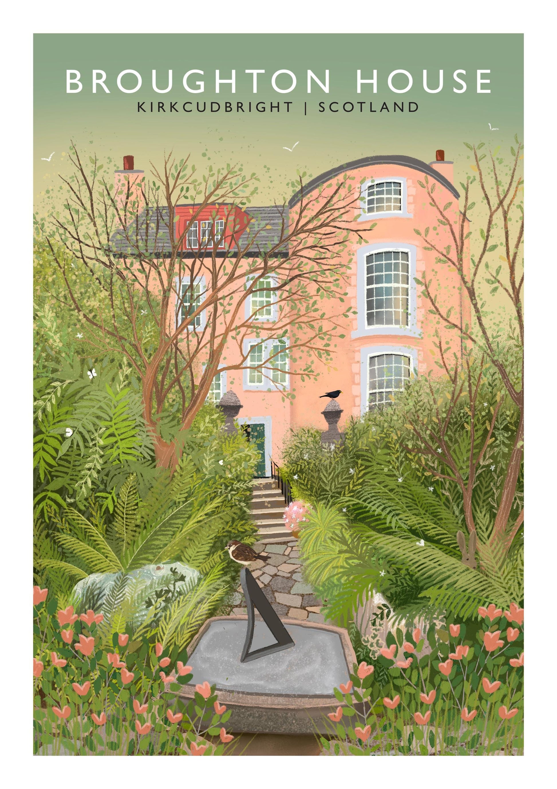 Broughton House, Kirkcudbright Art Print: Dumfries & Galloway Travel Poster