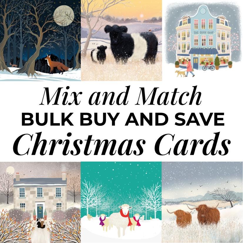 Christmas Cards - Any Mix of Designs - Bulk Pack Cards - 10, 20 or 30 cards