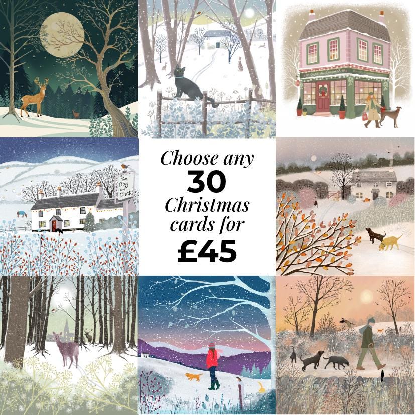 Christmas Cards - Any Mix of Designs - Bulk Pack Cards - 10, 20 or 30 cards