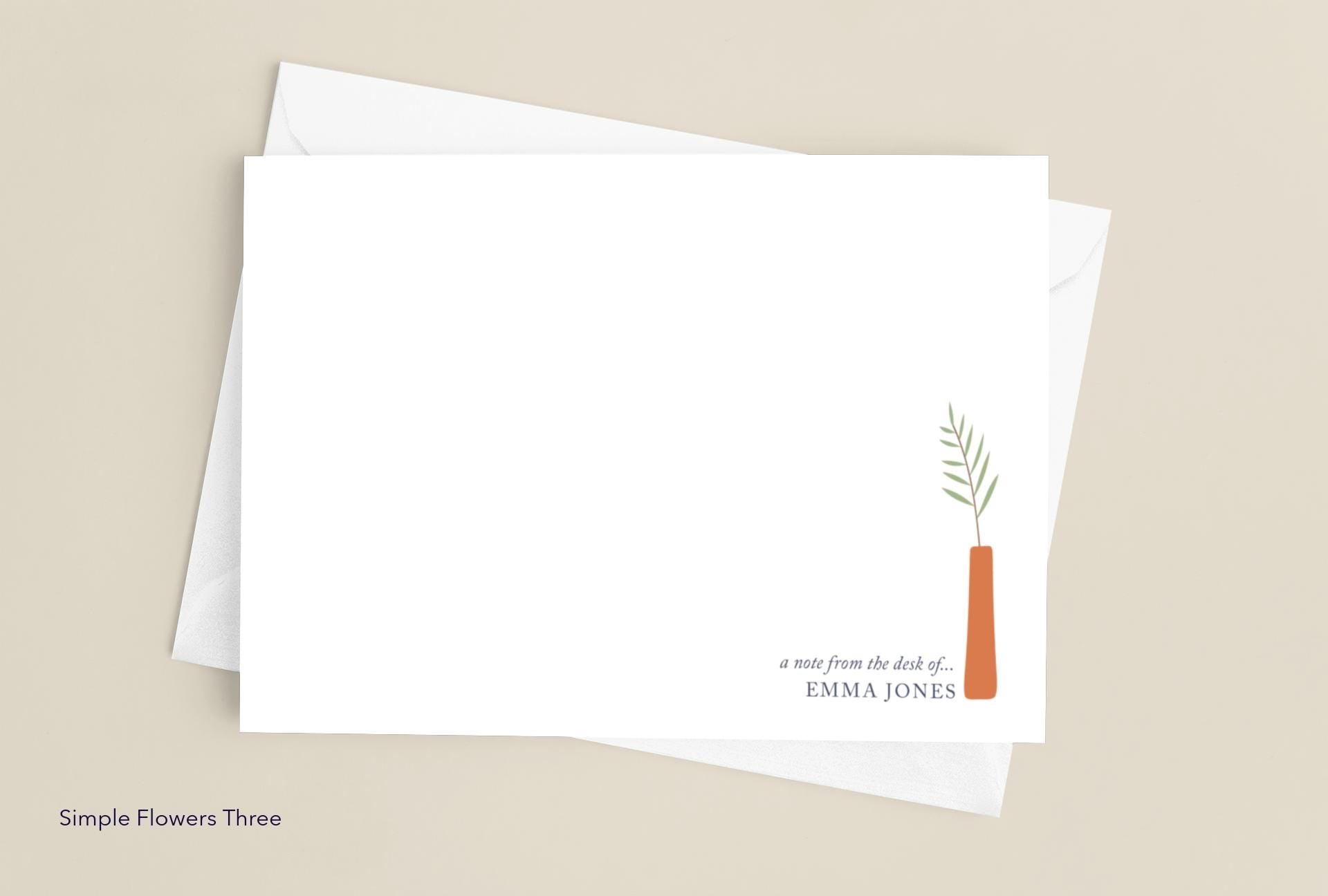 Personalised Cream Correspondence Cards and envelopes. Perfect for handwritten notes. Available with a gift box. Six designs to choose from.