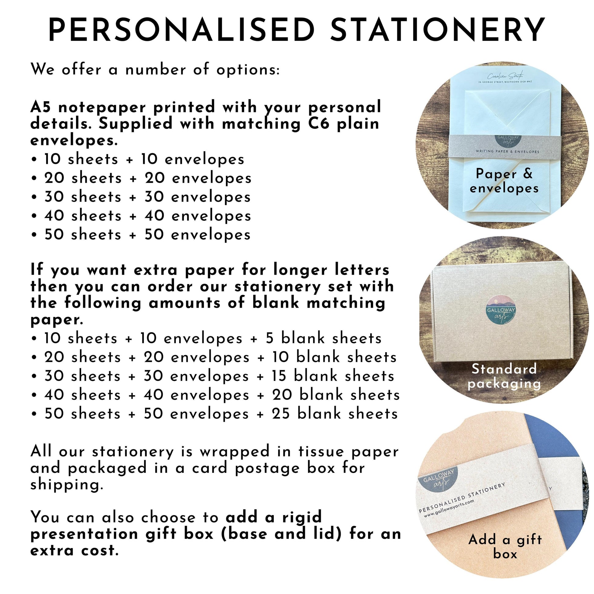 Personalised Blue Butterfly Stationery Set: A5 Writing Paper, Luxury Vintage Style Notepaper