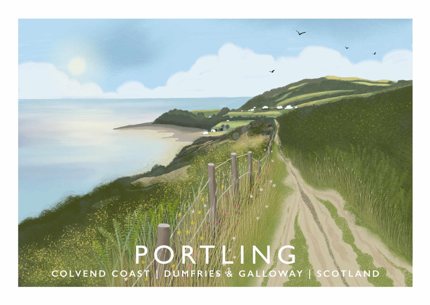 Solway Firth Art Cards: Scotland Landscape, Pack of 4