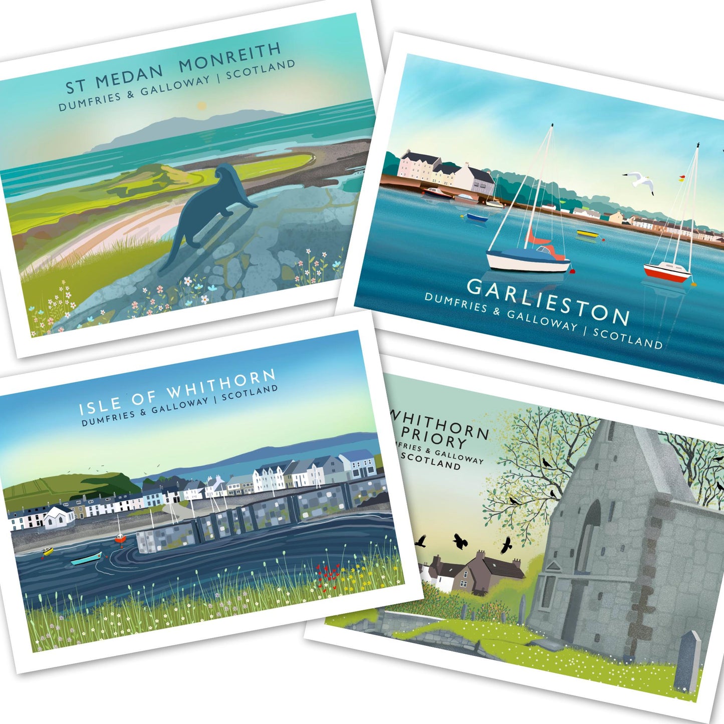 The Machars, Wigtownshire Art Cards: Scotland Landscape, Pack of 4