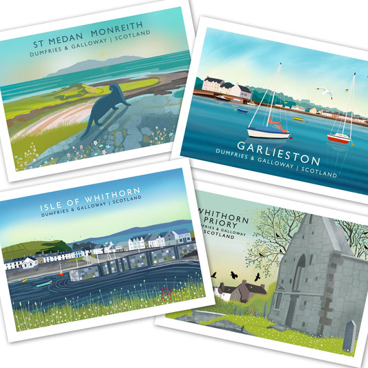 The Machars, Wigtownshire Art Cards: Scotland Landscape, Pack of 4