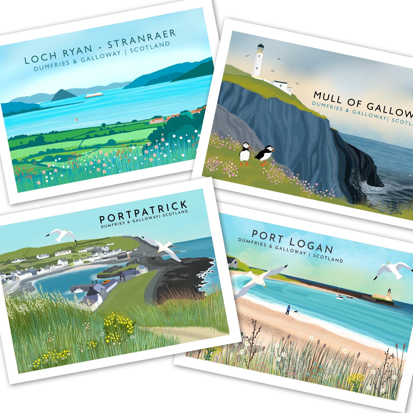 Rhins of Galloway Art Cards: Scotland Landscape, Pack of 4
