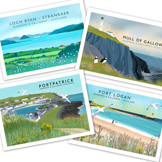 Rhins of Galloway Art Cards: Scotland Landscape, Pack of 4