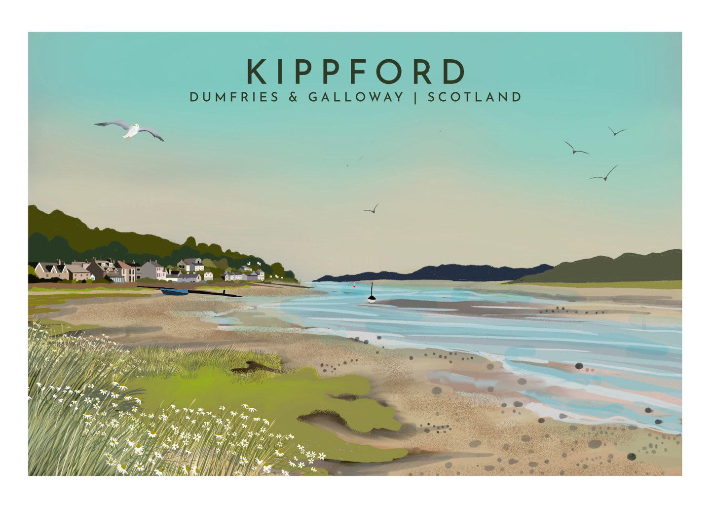 Solway Firth Art Cards: Scotland Landscape, Pack of 4
