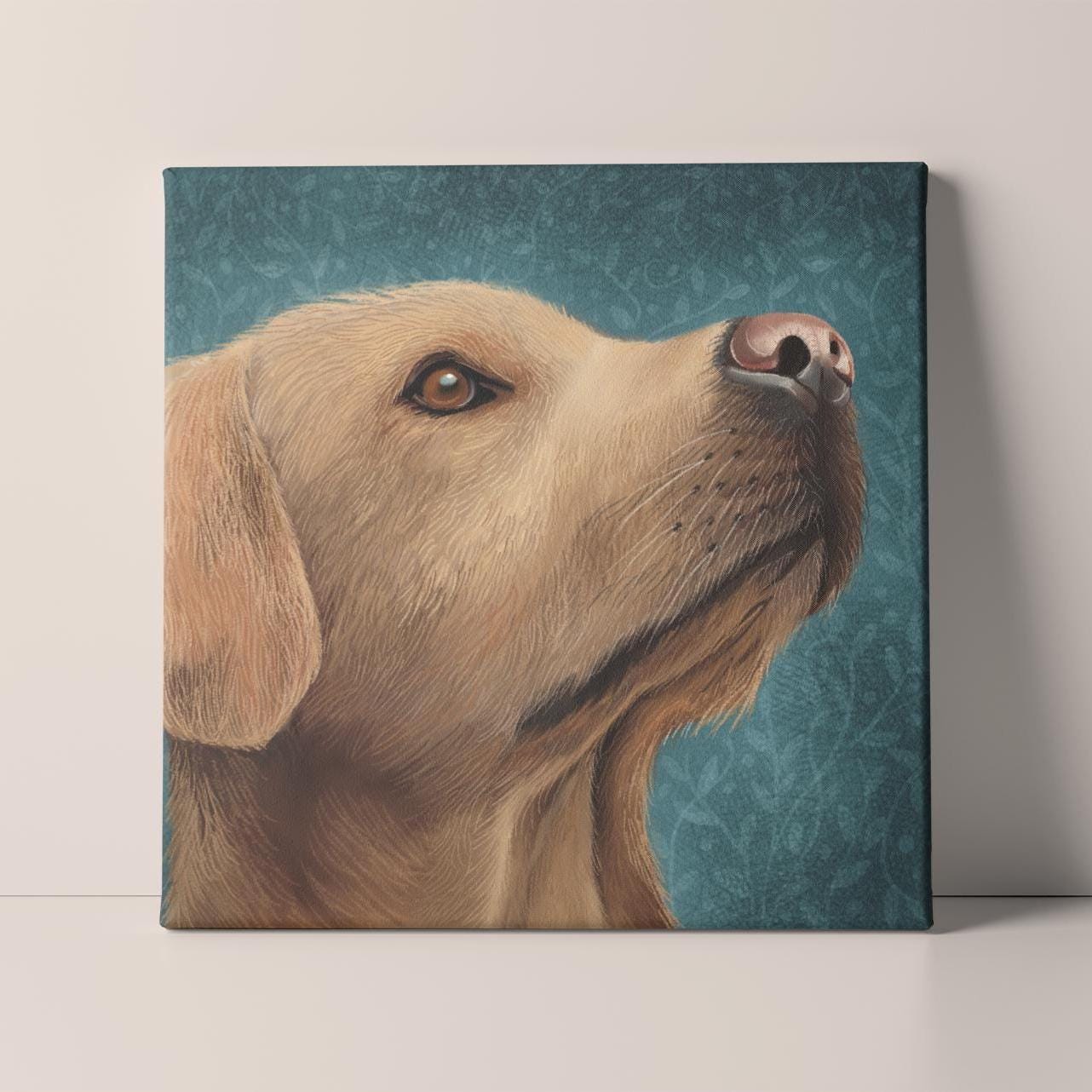 Golden Labrador Wall Art: Print only, Framed or Canvas. Original Art