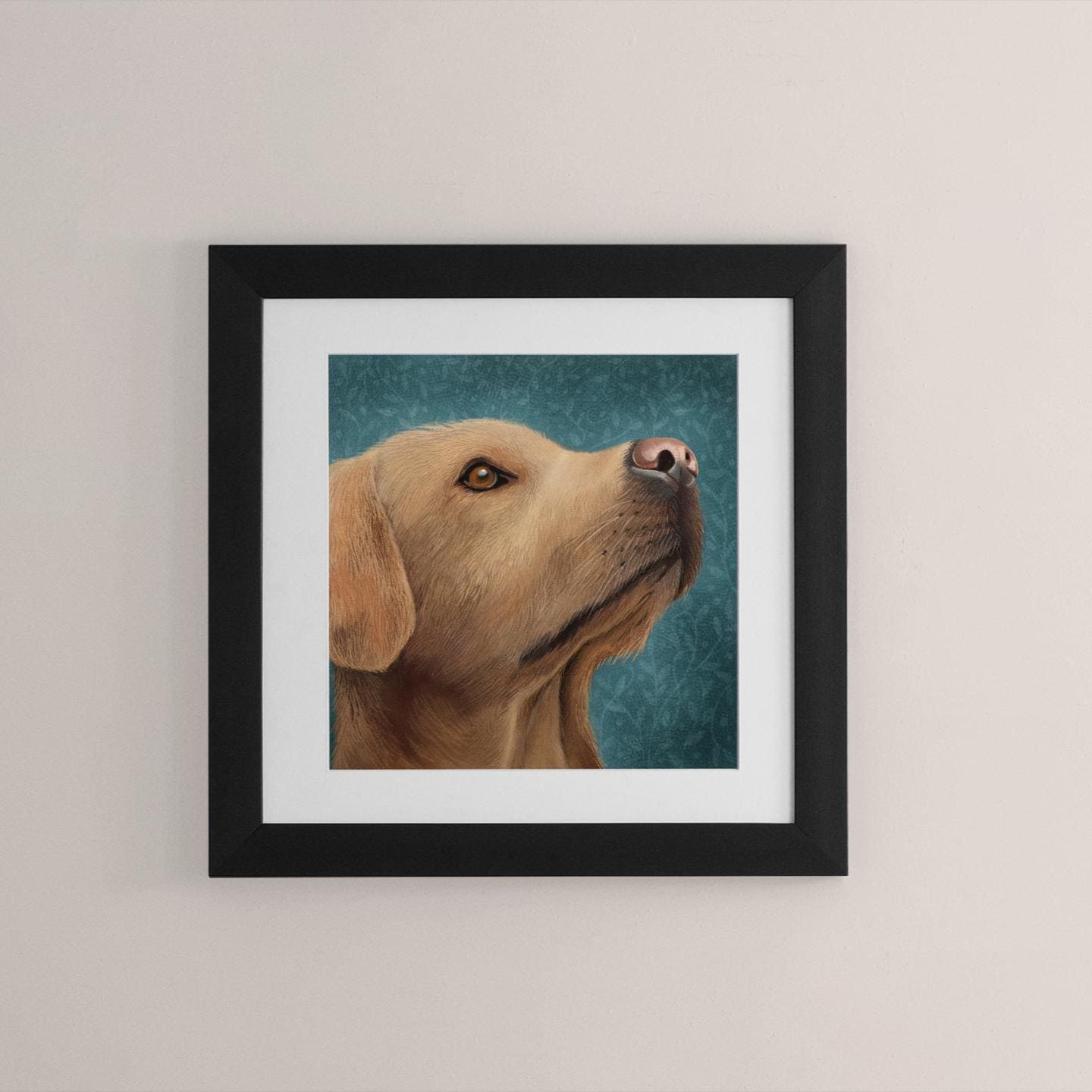 Golden Labrador Wall Art: Print only, Framed or Canvas. Original Art
