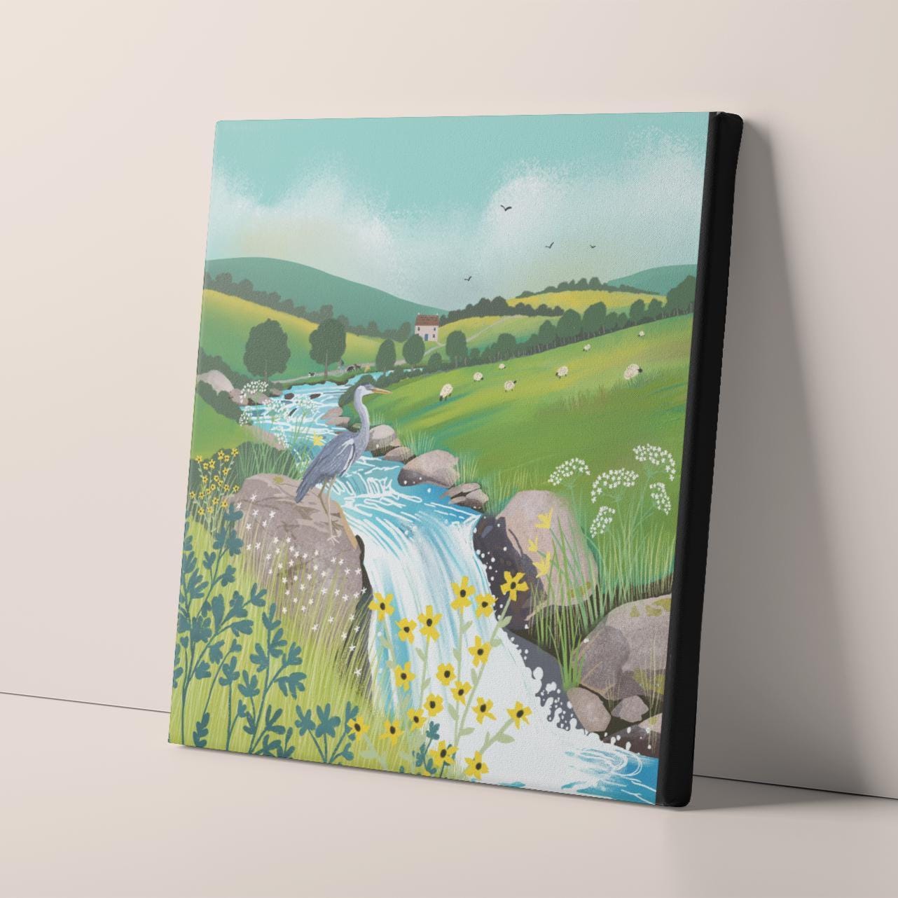 Happy Valley Country Landscape art - Print only, Framed print or Canvas. Multiple sizes.