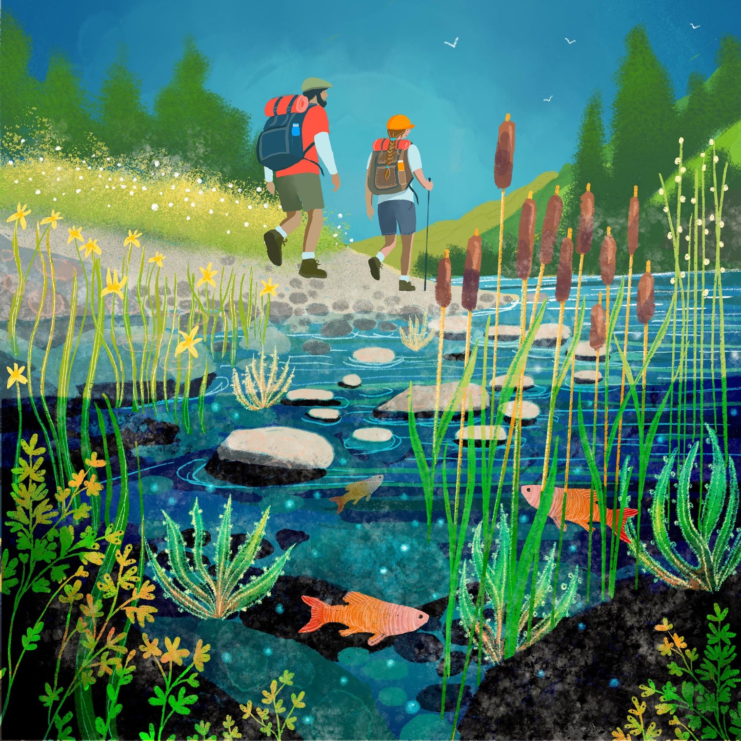 Hiking art - Print only, Framed print or Canvas. Multiple sizes. Scotland.
