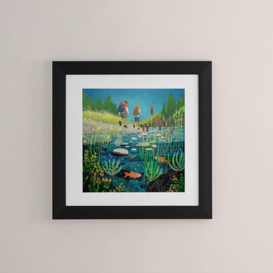Hiking art - Print only, Framed print or Canvas. Multiple sizes. Scotland.