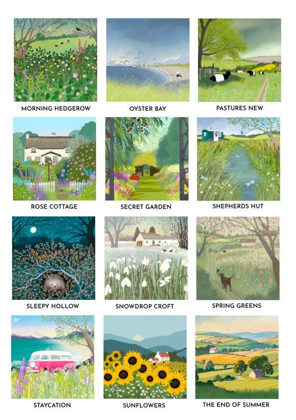 Framed Wall Art - choose any Galloway Arts square image in a frame. Various sizes.