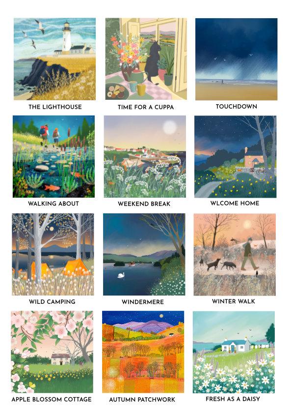 Canvas Wall Art - choose any Galloway Arts square image as a canvas. Various sizes.