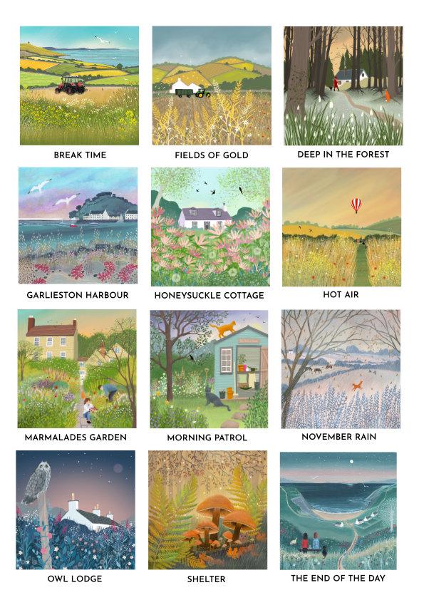 Framed Wall Art - choose any Galloway Arts square image in a frame. Various sizes.