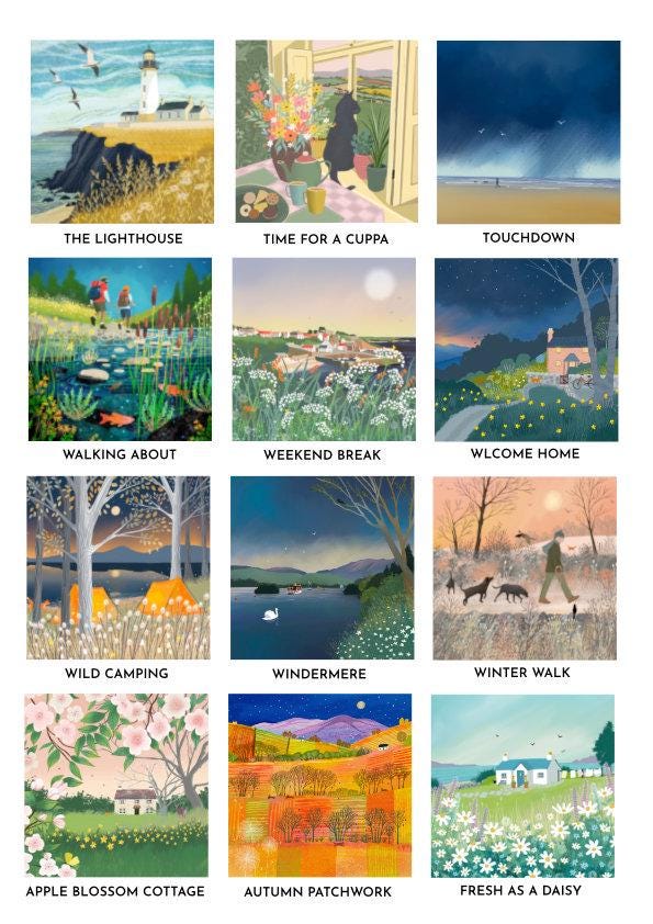 Framed Wall Art - choose any Galloway Arts square image in a frame. Various sizes.